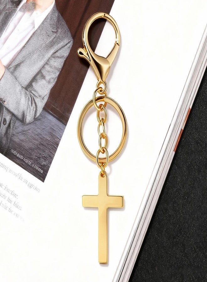 Hoheng Gold Cross Keychain Jesus Keychains Catholic Keychains Cross Accessories God Keychain Religious Gifts Christian Gift - Image 4